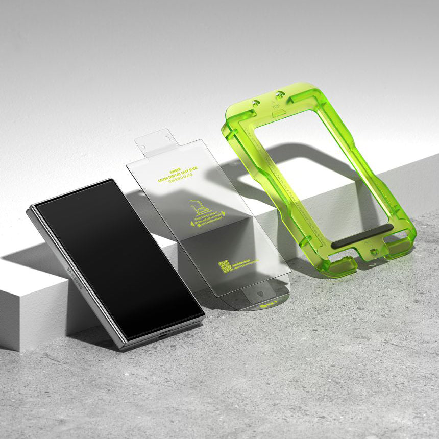Gehärtetes Bildschirmglas mit Applikator für Galaxy Z Fold8, Ringke Cover Display Easy Slide, Transparent, 2 Stück