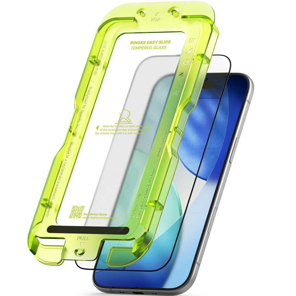 Gehärtetes Bildschirmglas mit Applikator für iPhone Air, Ringke Easy Slide, 2 Stück