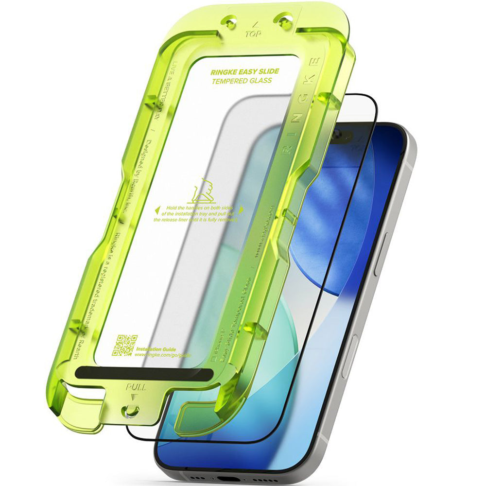 Gehärtetes Bildschirmglas mit Applikator für iPhone 17, Ringke Easy Slide, 2 Stück