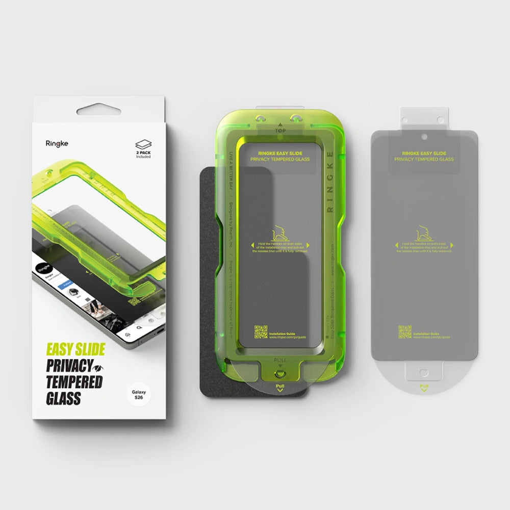 Sichtschutzglas mit Applikator für Galaxy S26, Ringke Easy Slide, 2 Stück