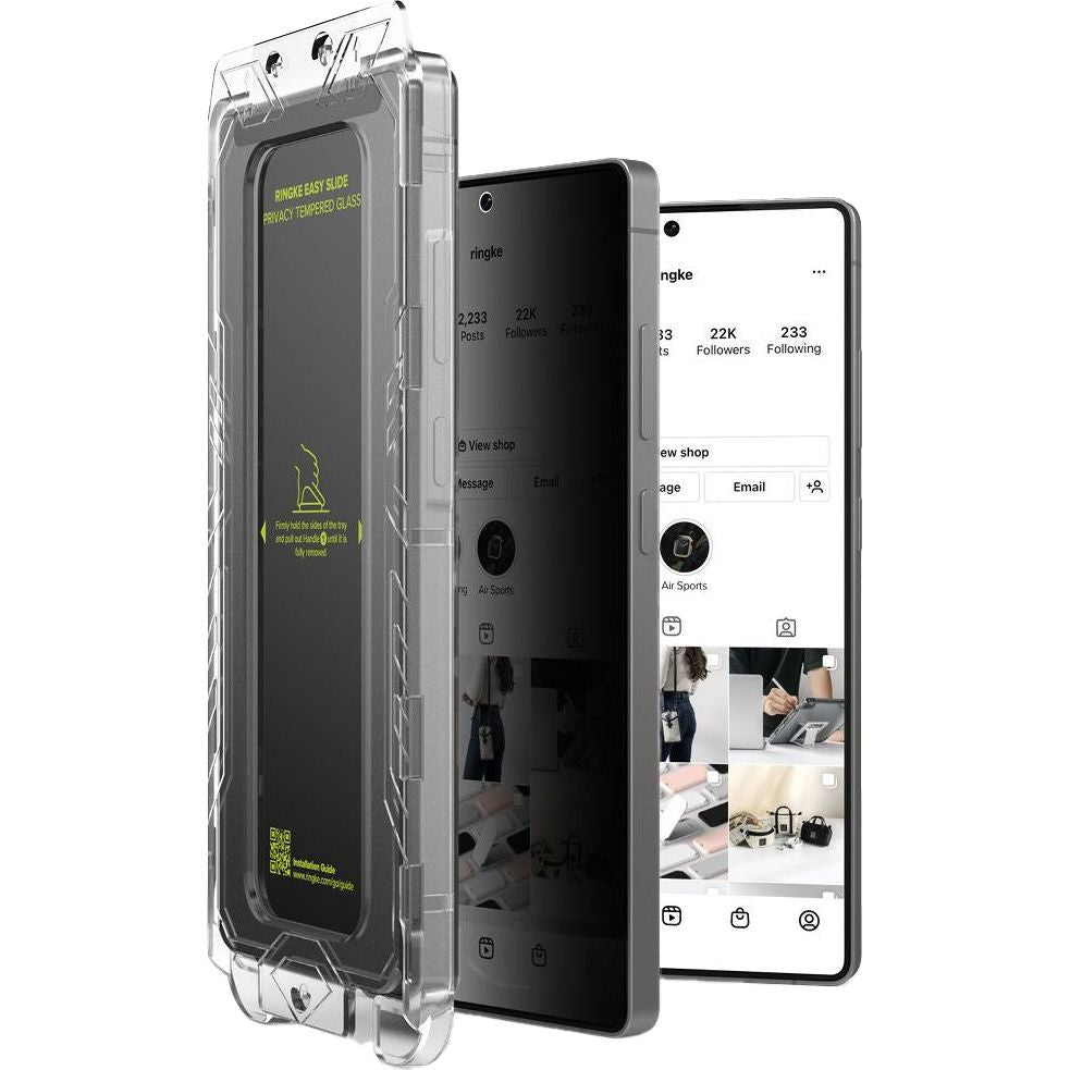 Sichtschutzglas mit Applikator für Samsung Galaxy S25 Ultra, Ringke Easy Slide, 2 Stück
