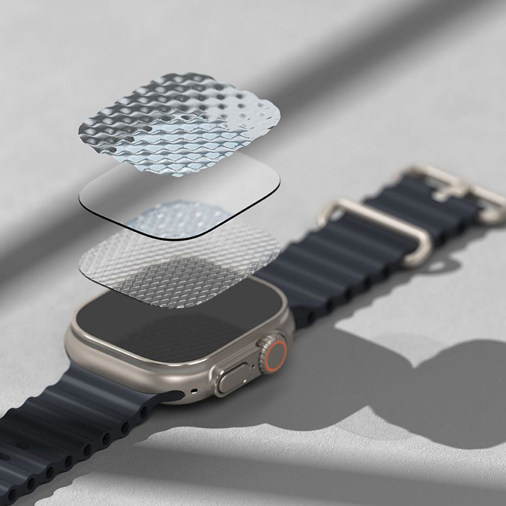 Gehärtetes Glas für Apple Watch Ultra 4/3/2/1 49 mm, Ringke Easy Slide Tempered Glass, Transparent