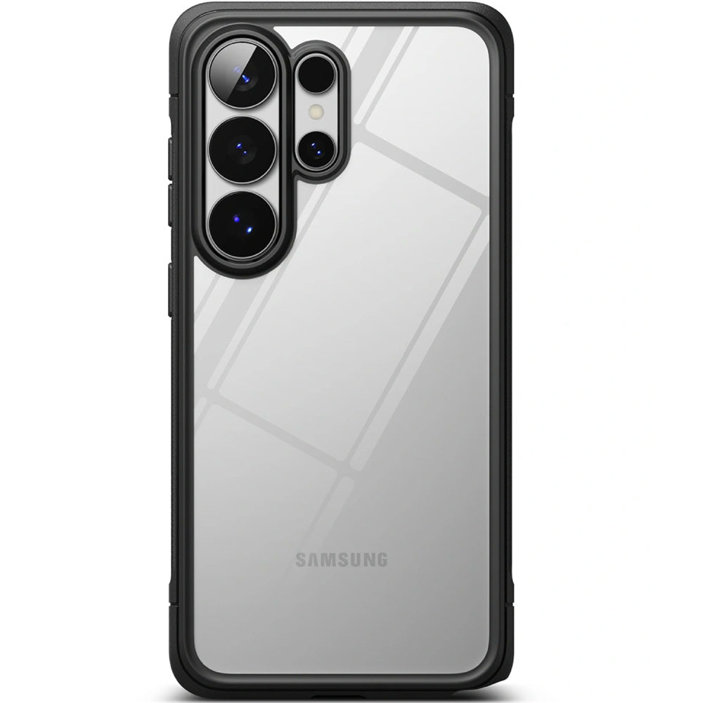 Handyhülle für Galaxy S26 Ultra, Ringke Fusion Bold, Transparent mit Schwarzen Rahmen