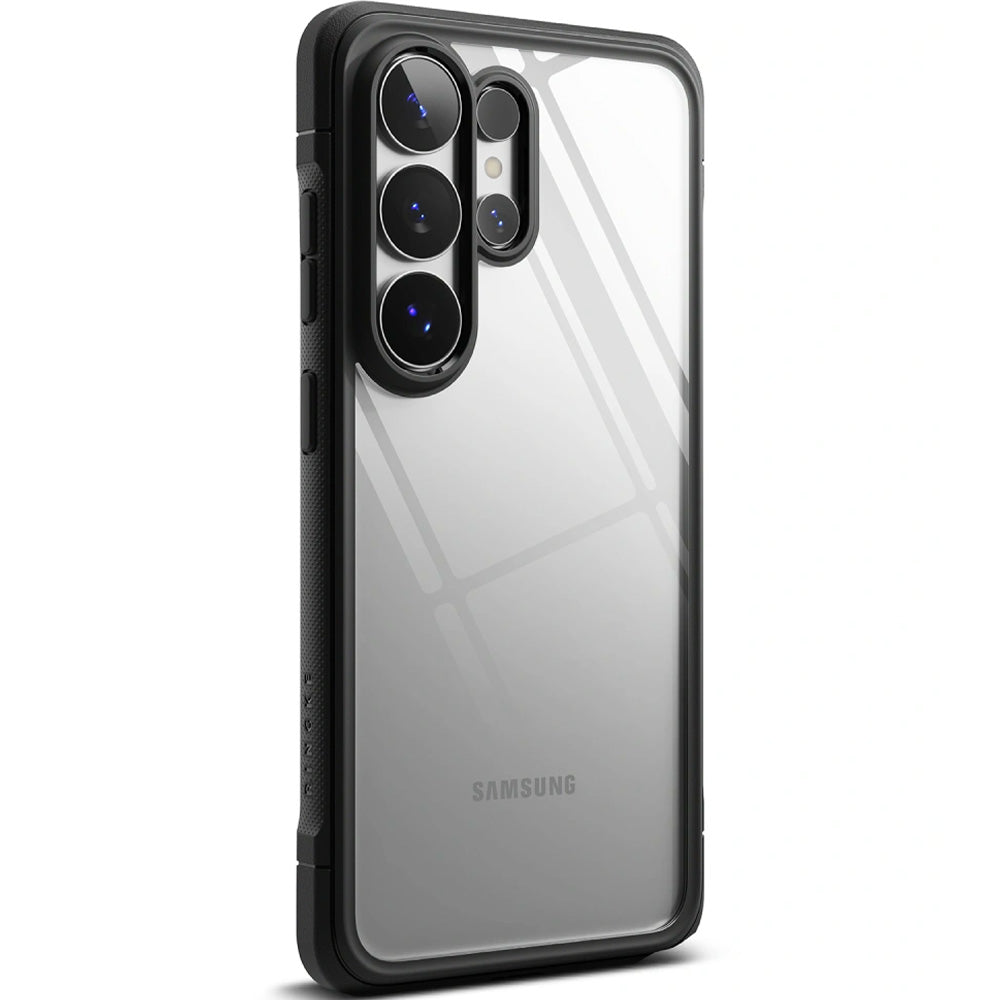 Handyhülle für Galaxy S26 Ultra, Ringke Fusion Bold, Transparent mit Schwarzen Rahmen