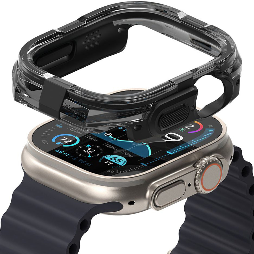 Schutzhülle für Apple Watch Ultra 4/3/2/1 49 mm, Ringke Fusion Bumper, Schwarz