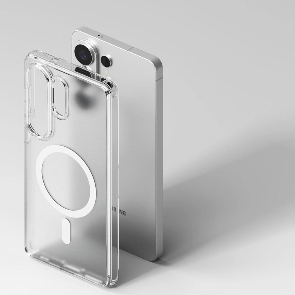 Handyhülle für Galaxy S26 Ultra, Ringke Fusion Magnetic mit MagSafe, Transluzent mit Weiß