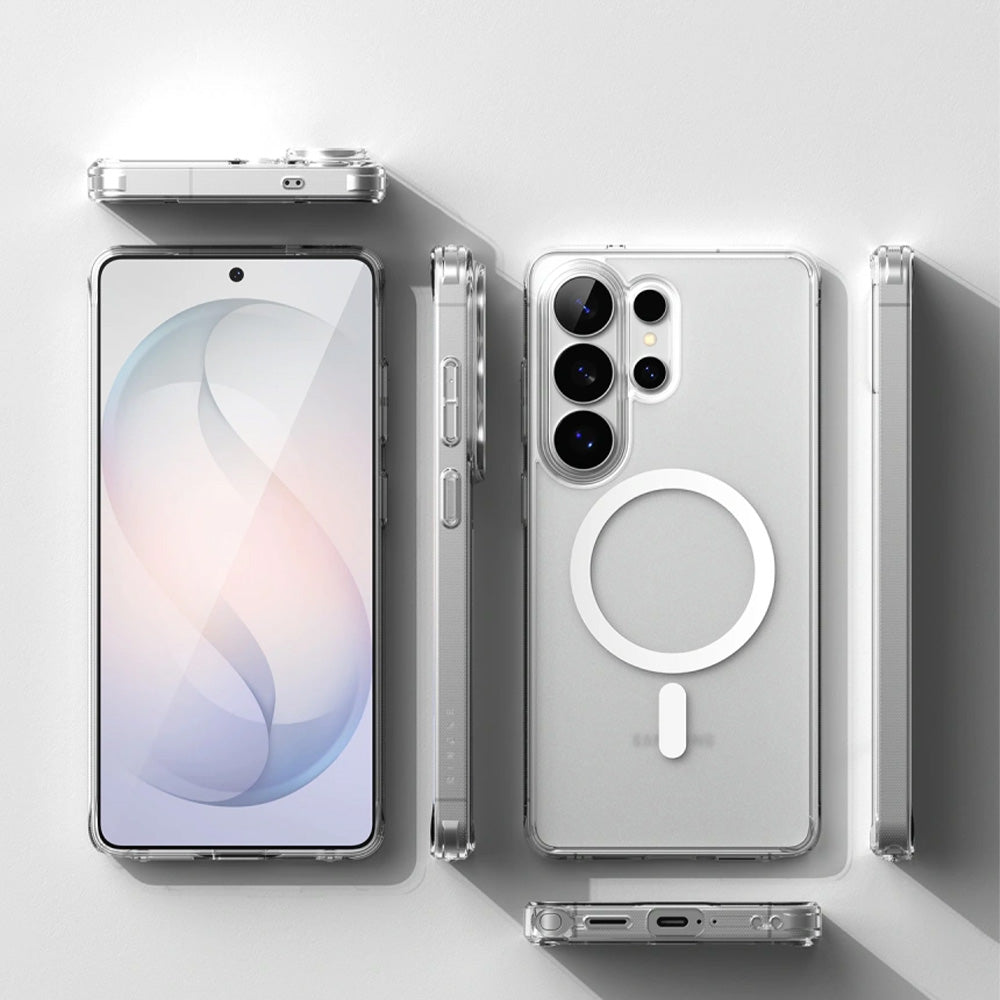 Handyhülle für Galaxy S26 Ultra, Ringke Fusion Magnetic mit MagSafe, Transluzent mit Weiß