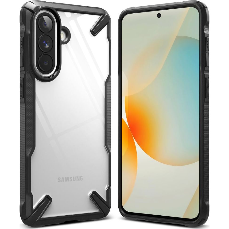 Handyhülle für Galaxy A57 5G, Ringke Fusion X, Transparent mit schwarzen Rahmen