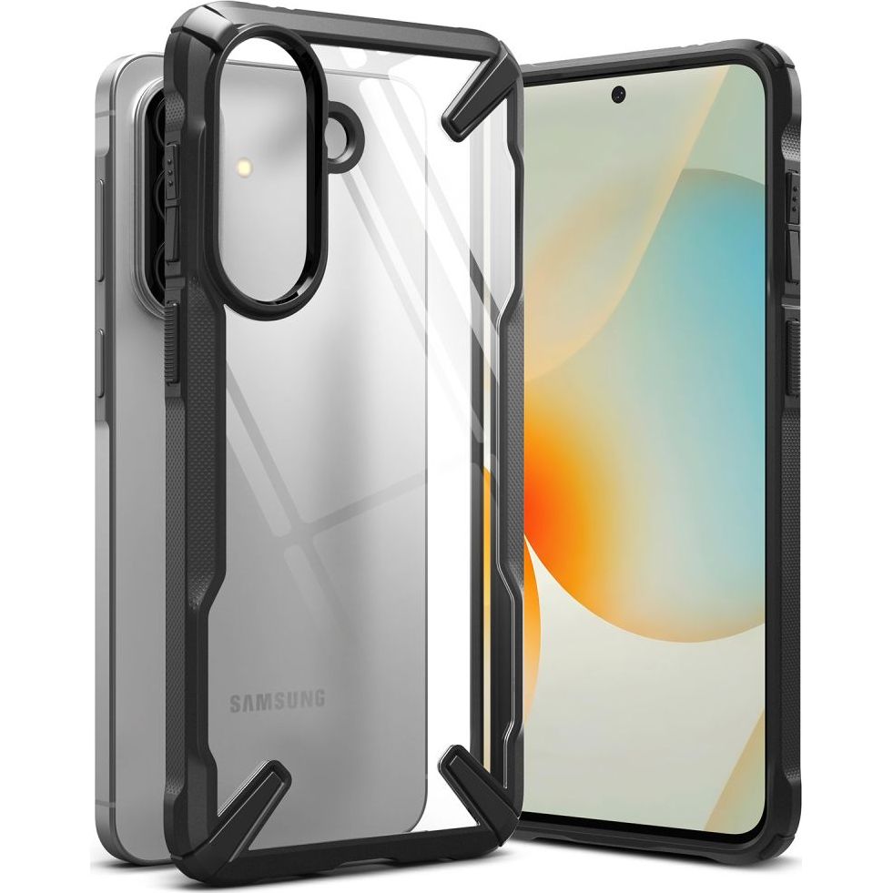 Handyhülle für Galaxy A57 5G, Ringke Fusion X, Transparent mit schwarzen Rahmen