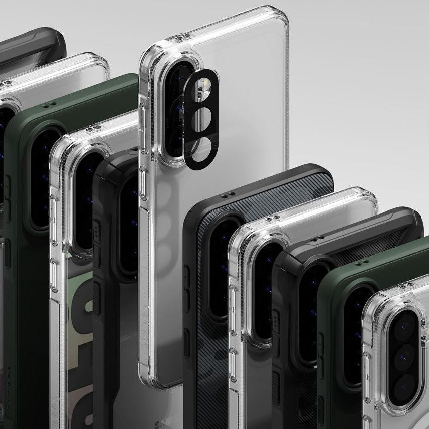 Handyhülle für Galaxy A57 5G, Ringke Fusion X, Transparent mit schwarzen Rahmen