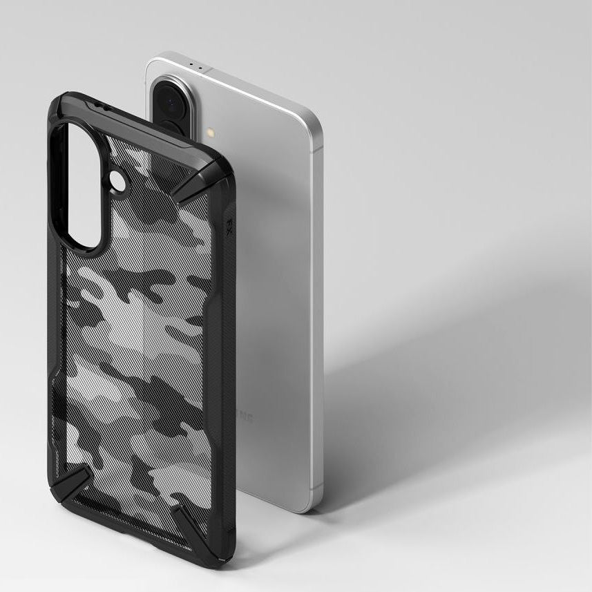 Handyhülle für Galaxy A57 5G, Ringke Fusion X, Schwarz mit Moro-Muster