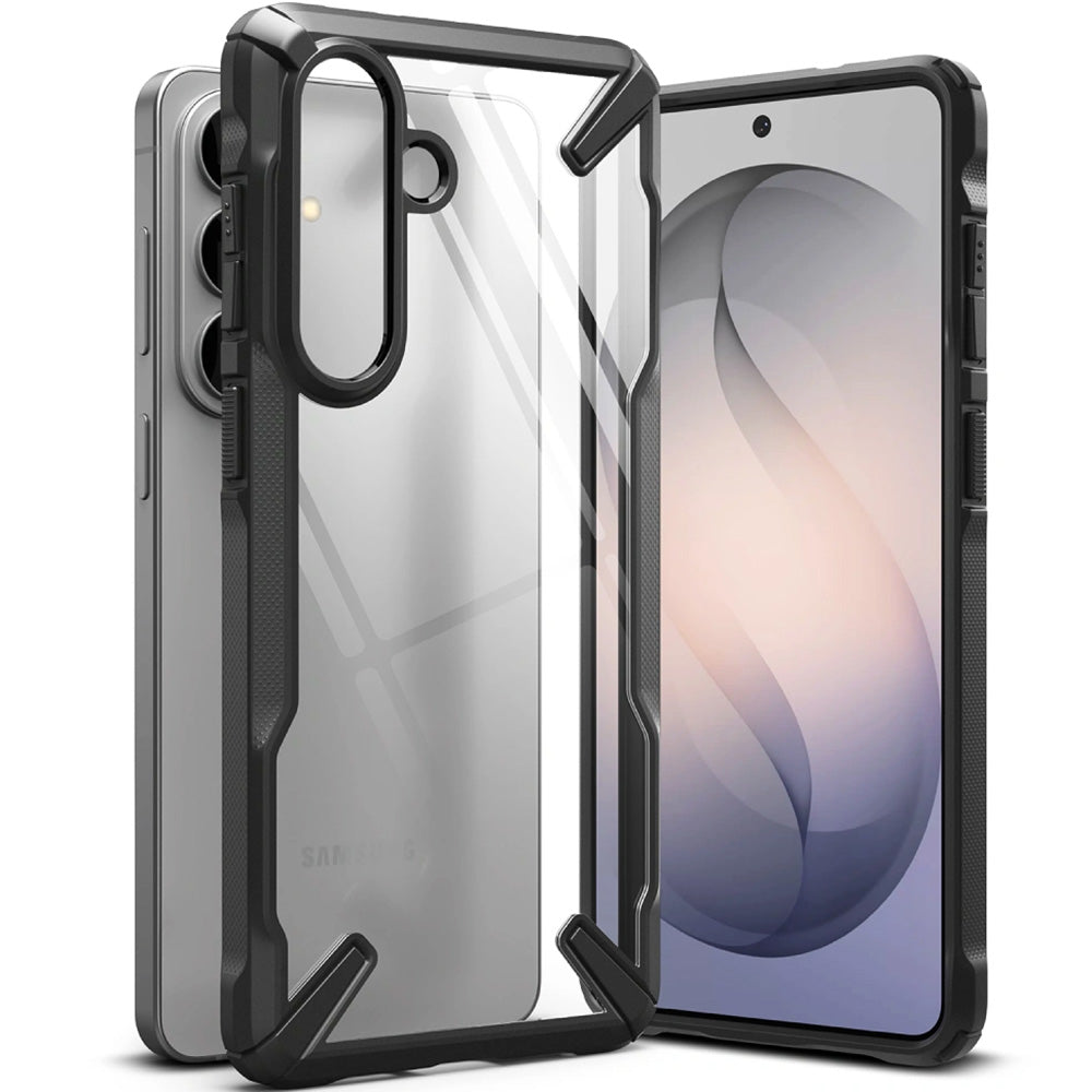 Handyhülle für Galaxy S26 Plus, Ringke Fusion X, Transparent mit Schwarzen Rahmen