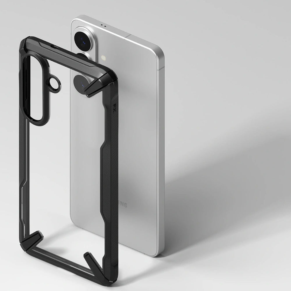Handyhülle für Galaxy S26 Plus, Ringke Fusion X, Transparent mit Schwarzen Rahmen