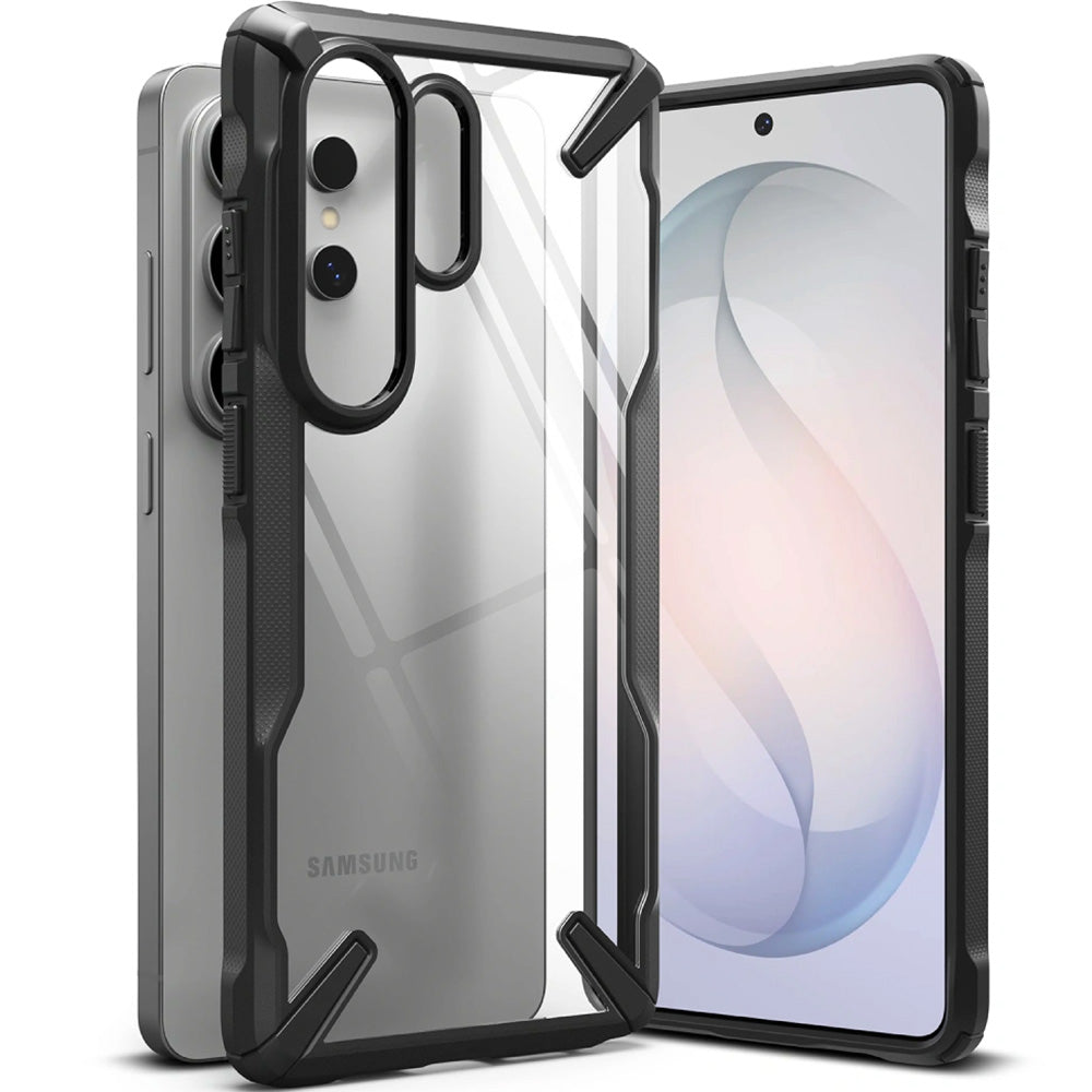 Handyhülle für Galaxy S26 Ultra, Ringke Fusion X, Transparent mit Schwarzen Rahmen