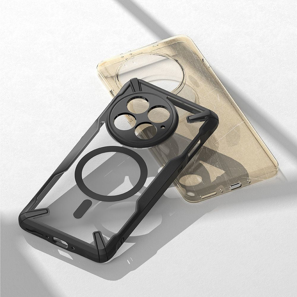 Handyhülle für OnePlus 13, Ringke Fusion X Magnetic, Transparent mit Schwarzen Rahmen