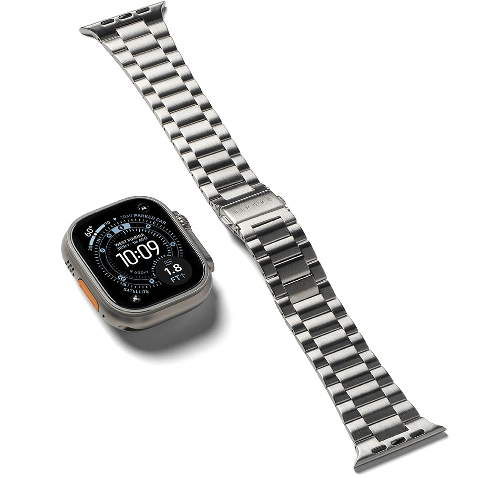 Edelstahl Armband für Apple Watch 49/46/45/44 mm, Ringke Metal One Air, Silber