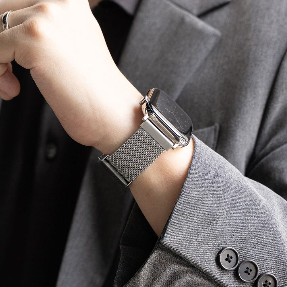 Edelstahl Armband für Apple Watch 44/45/46/49 mm, Ringke Metal One Mesh, Silbern (5/8)