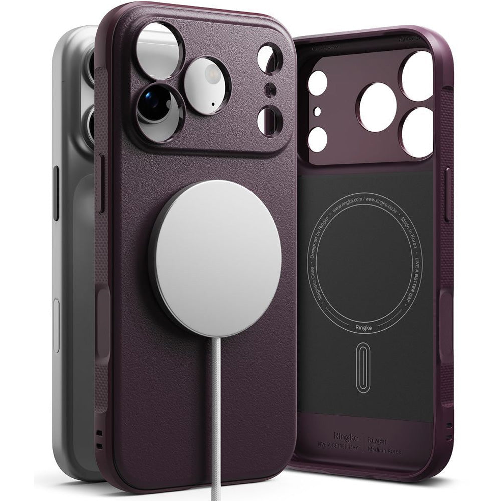 Handyhülle für iPhone 18 Pro / 17 Pro, Ringke Onyx Magnetic mit MagSafe, Burgunderrot (1/7)