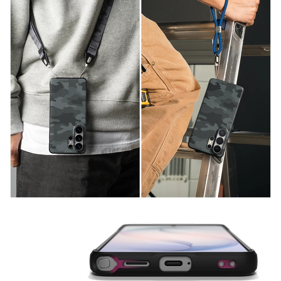 Handyhülle für Galaxy S26 Ultra, Ringke Onyx Magnetic, Grau-schwarze Tarnfarbe