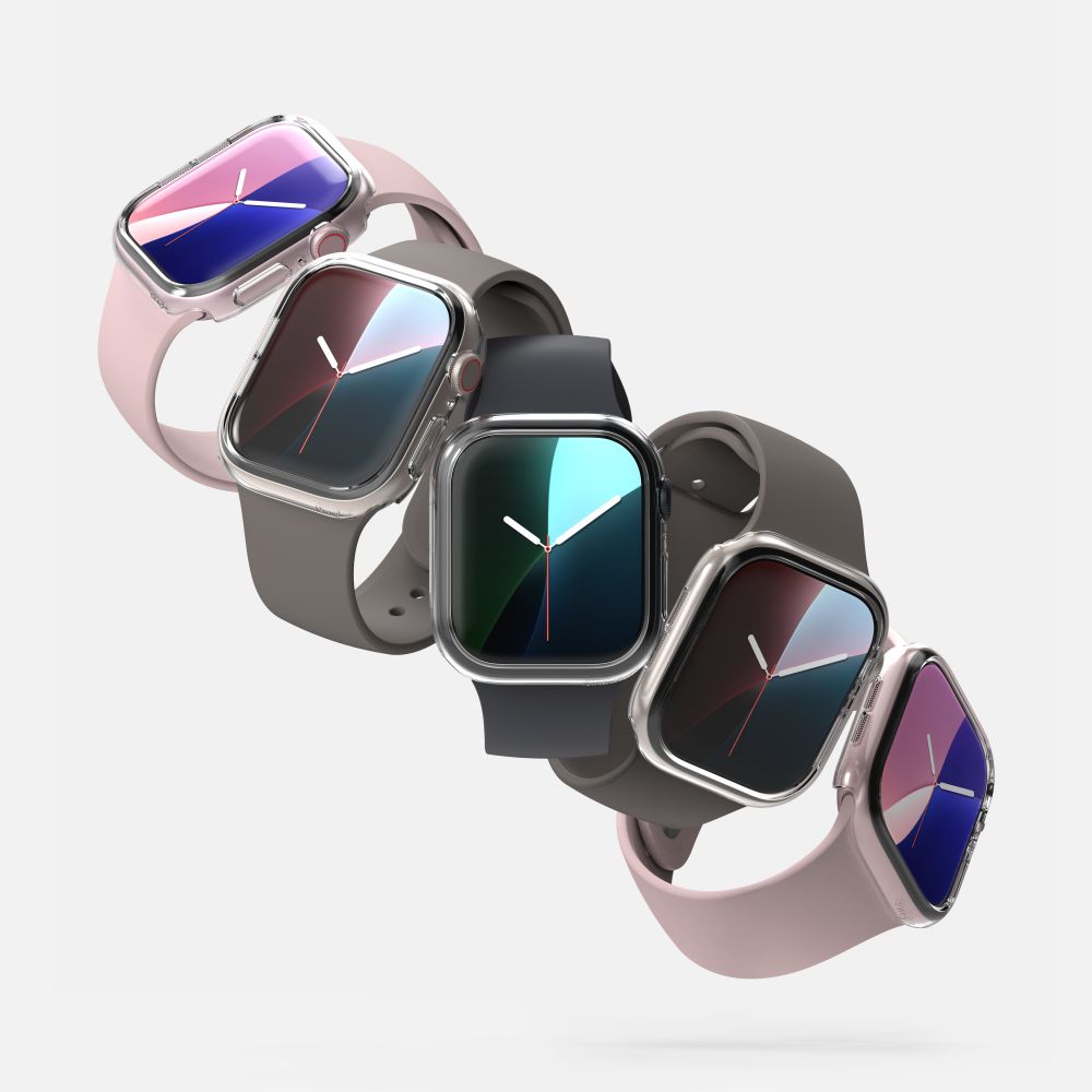 Schutzhülle Ringke Slim 2-pack für Apple Watch 11 / 10 (46 mm), Transparent und Schwarz