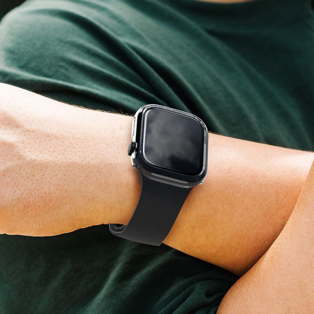 Hülle für Apple Watch Series 12 46mm, Ringke Slim, 2 Stück, Transparent, Mattes Schwarz (5/6)