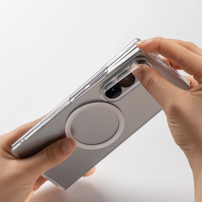 Handyhülle für Galaxy Z Fold8 Ultra, Ringke Slim Magnetic mit MagSafe, Transparent und Weiß (9/9)