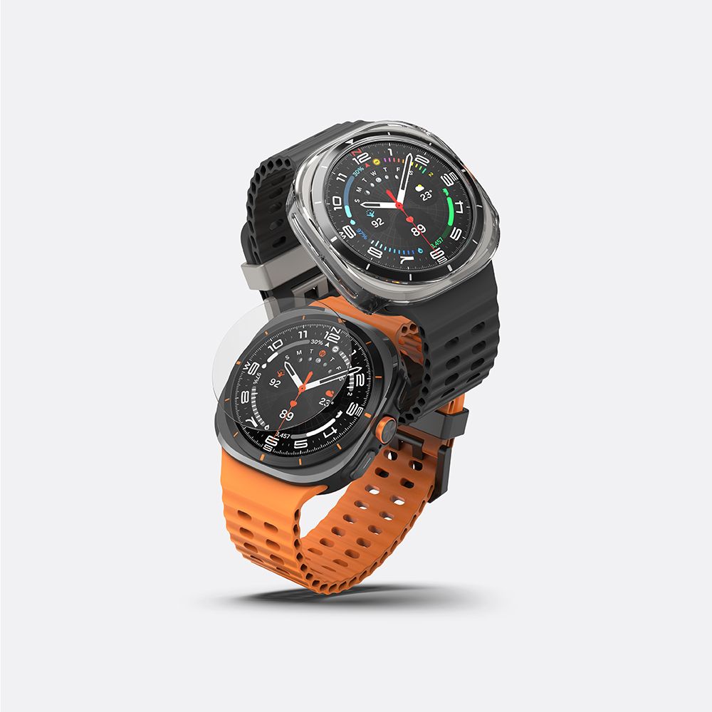 Schutzhülle + Glas für Galaxy Watch Ultra 2 / 1, Ringke Slim & Tempered Glass, Transparent