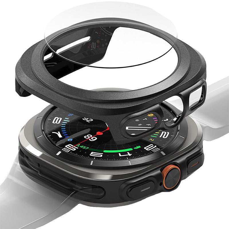 Schutzhülle + Glas für Galaxy Watch Ultra 2 / 1, Ringke Slim & Tempered Glass, Schwarz