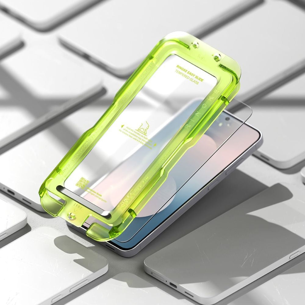 Gehärtetes Bildschirmglas mit Applikator für Samsung Galaxy S26 FE/S25 FE, Ringke Easy Slide, 2 Stück