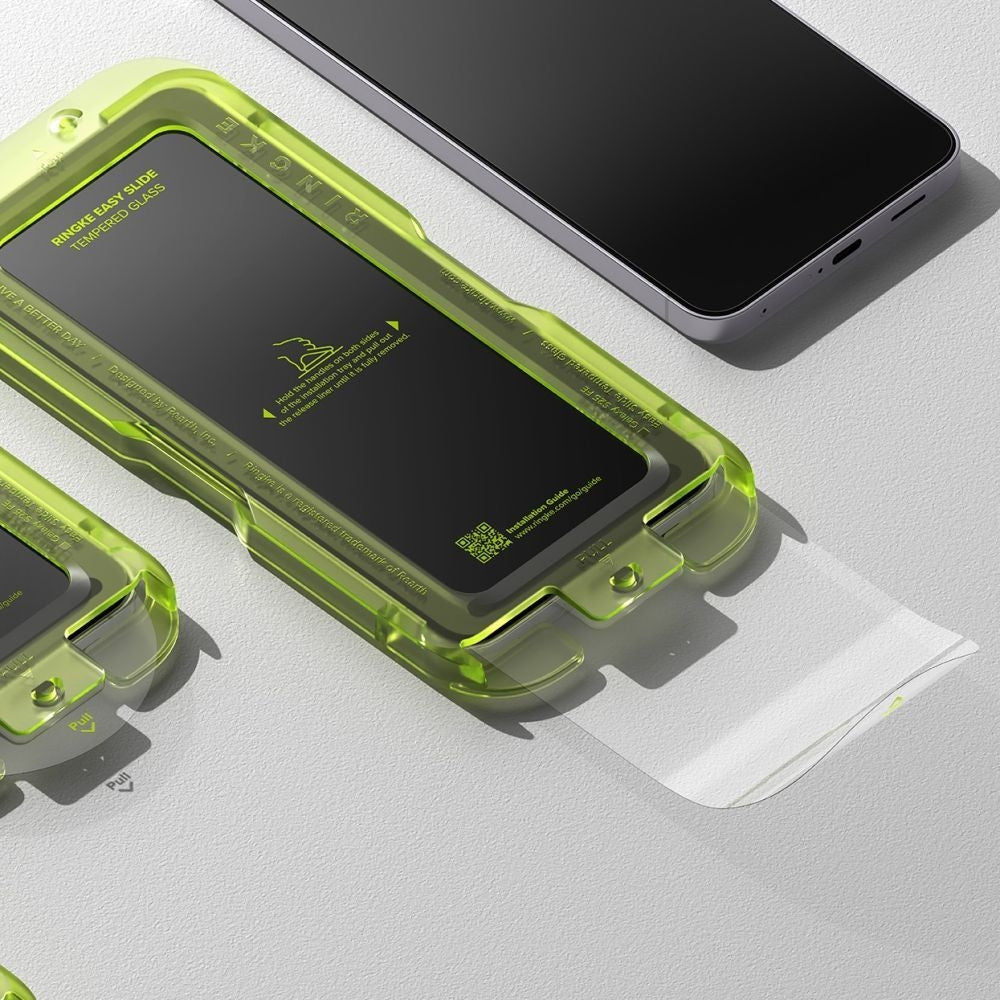 Gehärtetes Bildschirmglas mit Applikator für Samsung Galaxy S26 FE/S25 FE, Ringke Easy Slide, 2 Stück