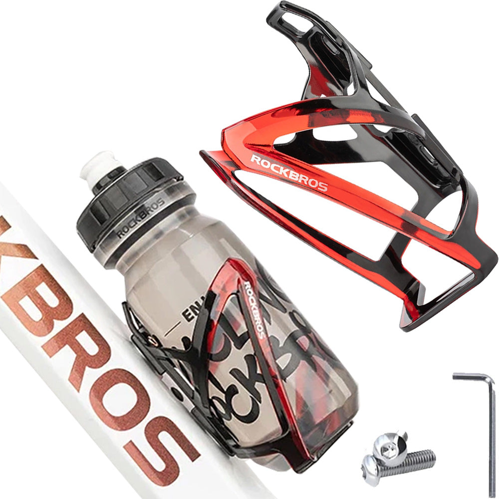 Fahrradhalterung für Flasche, Rockbros FK338, Schwarz-Rot