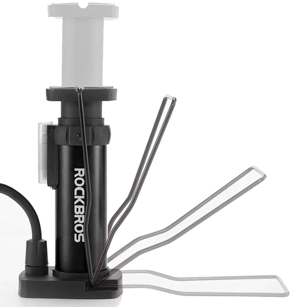 Fahrradpumpe, Standpumpe mit Druckmesser, Rockbros, Schwarz