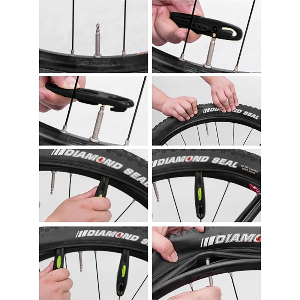Rockbros Fahrrad-Reifenkübel QTB004, 2 Stück, Schwarz