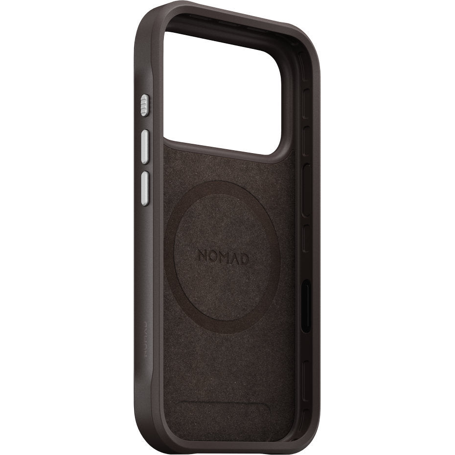 Handyhülle für iPhone 18 Pro / 17 Pro, Nomad Rugged Case mit MagSafe, Orange und Schwarz Gemustert (3/7)
