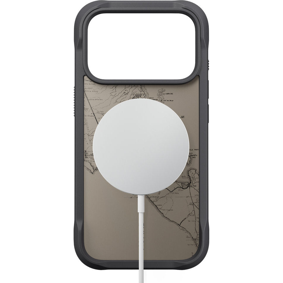Handyhülle für iPhone 18 Pro / 17 Pro, Nomad Rugged Case mit MagSafe, Grau und Schwarz Gemustert (5/7)