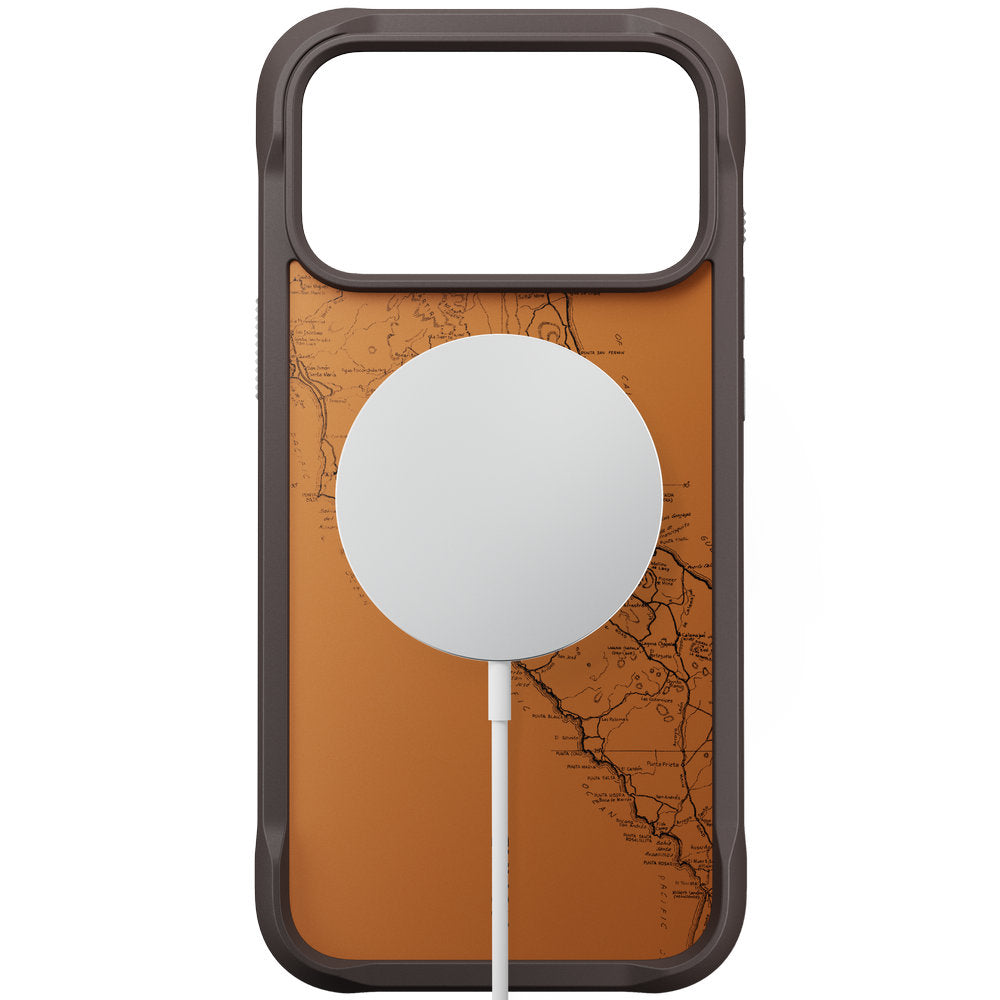 Handyhülle für iPhone 18 Pro Max / 17 Pro Max, Nomad Rugged Case mit MagSafe, Orange und Schwarz Gemustert (5/7)