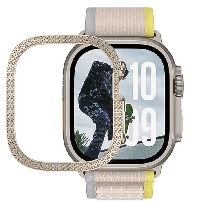 Hülle für Apple Watch Ultra 4/3/2/1 49 mm, SAFE by PanzerGlass Bling, Golden