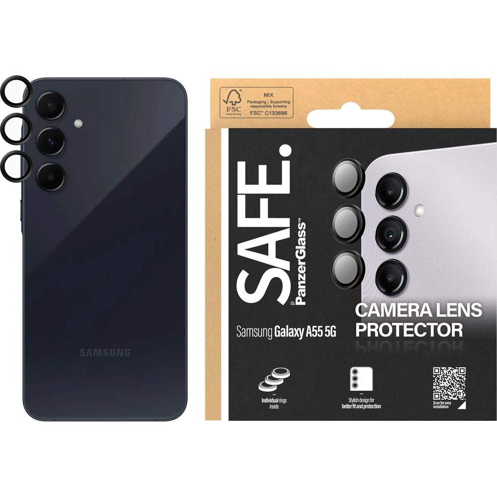Gehärtetes Glas für Galaxy A55 5G, Safe by PanzerGlass Camera Lens Protector