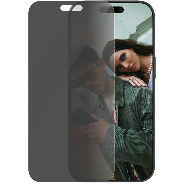 Sichtschutzglas mit Applikator für iPhone 16 Pro, Safe by PanzerGlass Ultra-Wide Fit Privacy + EasyAligner