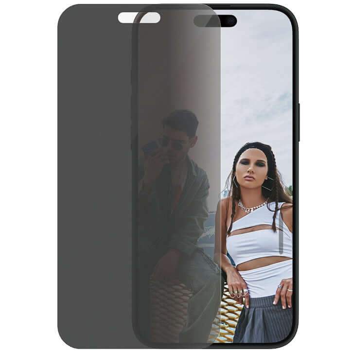 Sichtschutzglas mit Applikator für iPhone 16 Pro Max, Safe by PanzerGlass Ultra-Wide Fit Privacy + EasyAligner