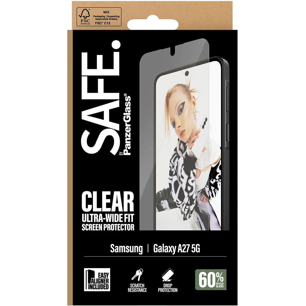 Gehärtetes Glas mit Applikator für Galaxy A27 5G, SAFE by PanzerGlass Ultra-Wide Fit Easy Aligner (6/6)