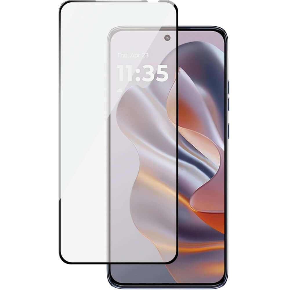 Gehärtetes Glas für Motorola Edge 50 Neo, Safe by PanzerGlass Ultra-Wide Fit, Schwarzer Rahmen