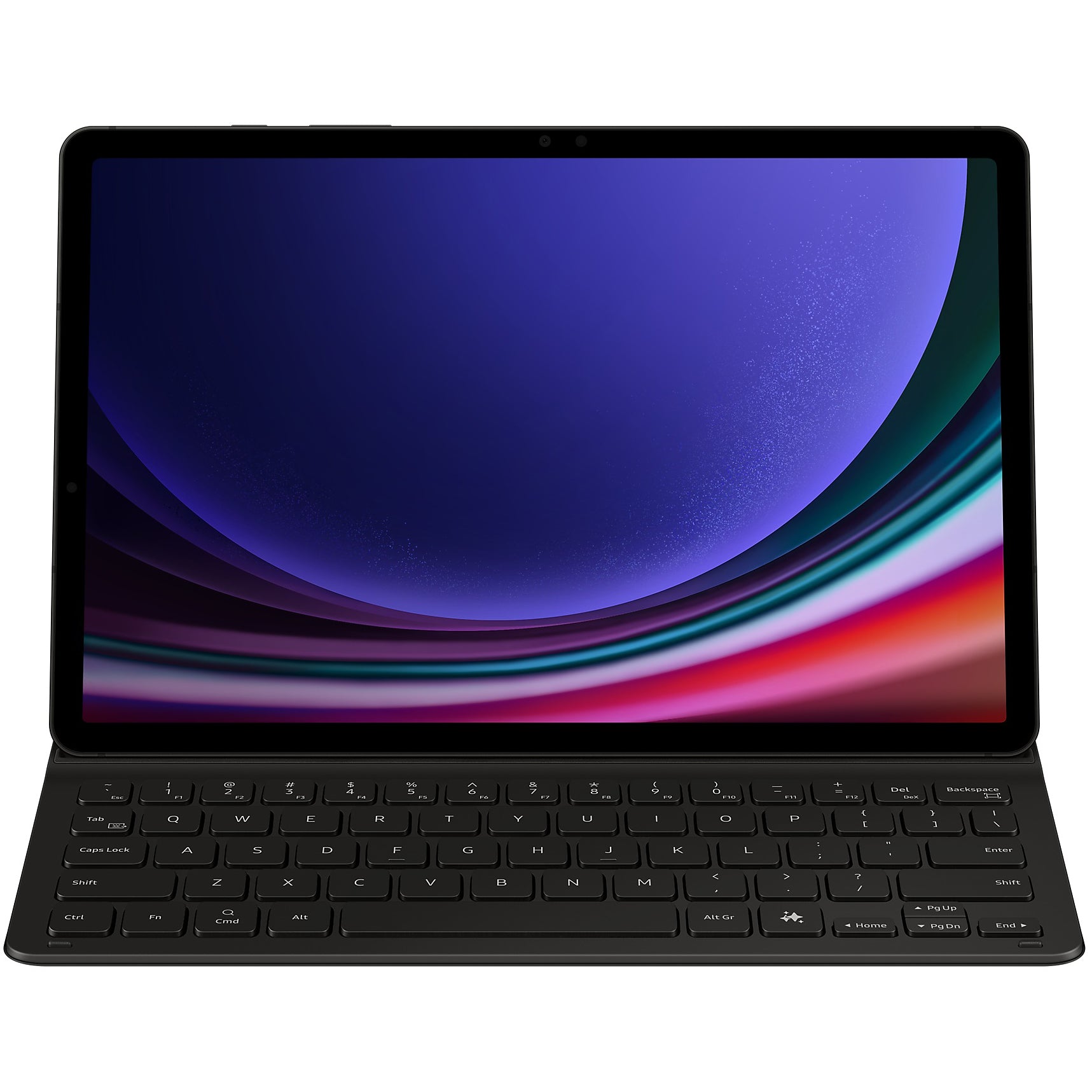 Schutzhülle für Galaxy Tab S9 / S9 FE mit Tastatur, Samsung Book Cover Keyboard Slim, Schwarz