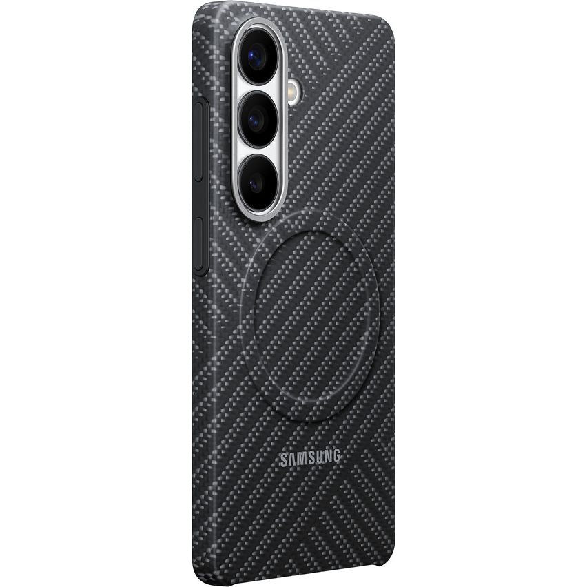 Original Handyhülle für Galaxy S26, Samsung Carbon Magnet Case mit MagSafe, Grau mit Kohlefaser