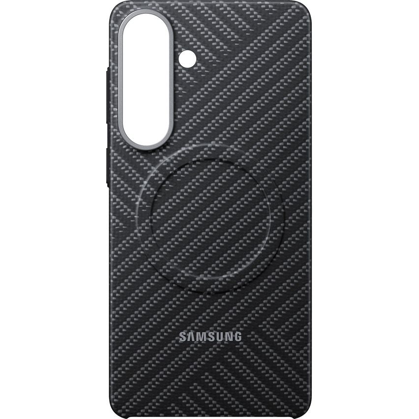 Original Handyhülle für Galaxy S26 Plus, Samsung Carbon Magnet Case mit MagSafe, Grau mit Kohlefaser