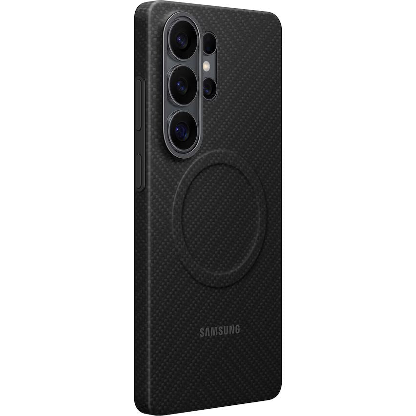 Original Handyhülle für Galaxy S26 Ultra, Samsung Carbon Magnet Case mit MagSafe, Schwarz mit Kohlefaser
