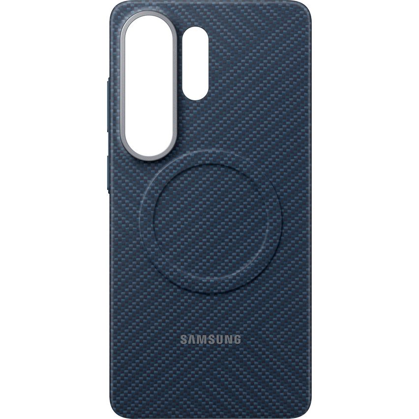 Original Handyhülle für Galaxy S26 Ultra, Samsung Carbon Magnet Case mit MagSafe, Dunkelblau mit Kohlefaser