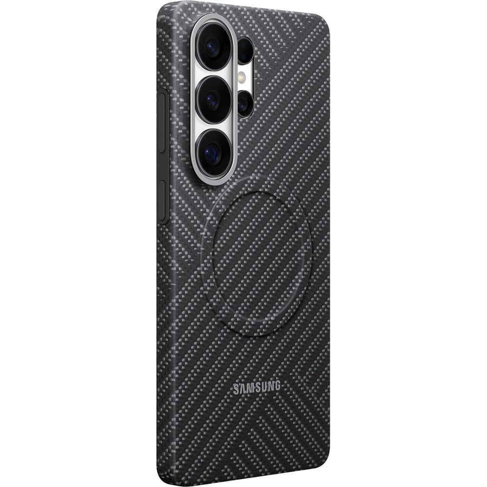 Original Handyhülle für Galaxy S26 Ultra, Samsung Carbon Magnet Case mit MagSafe, Grau mit Kohlefaser