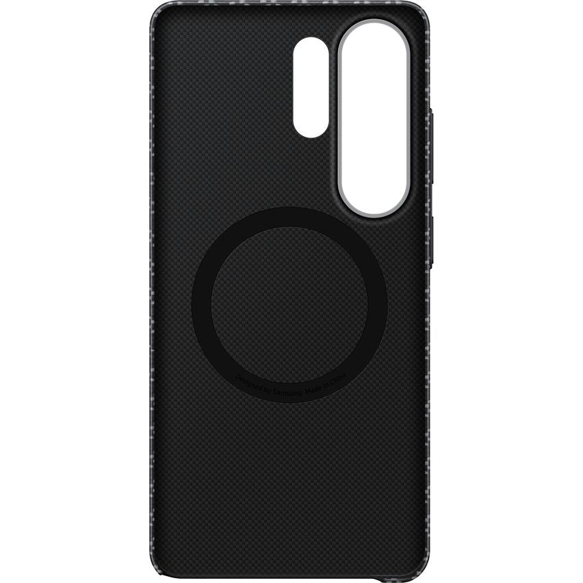 Original Handyhülle für Galaxy S26 Ultra, Samsung Carbon Magnet Case mit MagSafe, Grau mit Kohlefaser