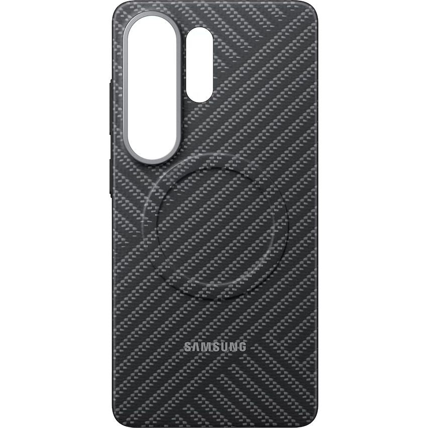 Original Handyhülle für Galaxy S26 Ultra, Samsung Carbon Magnet Case mit MagSafe, Grau mit Kohlefaser
